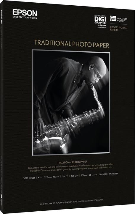 Image du produit Epson Papier photo traditionnel (330 g/m², A3+, 25 pcs)