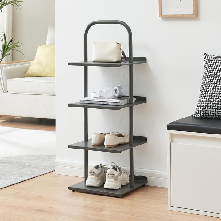 Image du produit En.Casa Schuhregal Poytya Stahl 96x34x32 cm Anthrazit