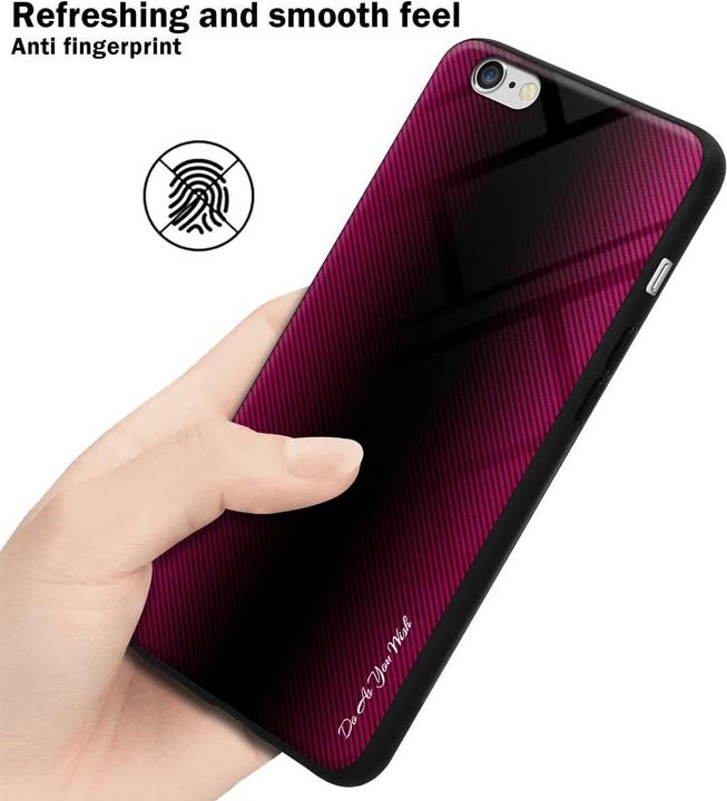 Actual product image Cadorabo TPU Striped Glass Cover (Apple iPhone 6)