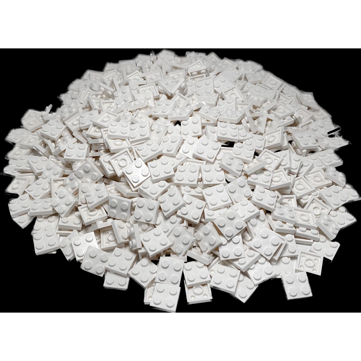 LEGO 2x2 Platten Weiss - Plate White 3022 - 100 Stk. (3022, LEGO Zubehör)