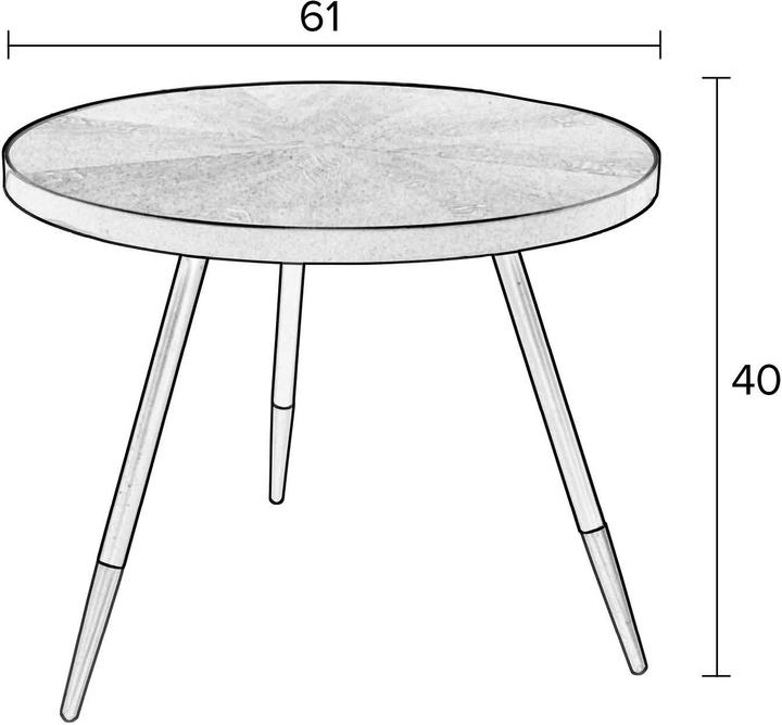 Produktbild White Label Living Denise (61 x 61 x 40 cm)