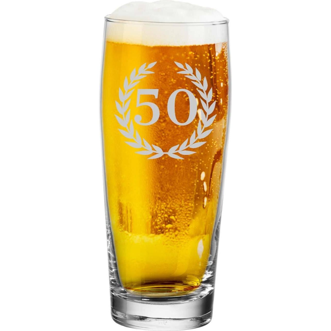 Thumbnail - Luxentu, Biergläser, Willi Becher / Bierglas mit Gravur 50. Jubiläum (0.50 l, 1 x)