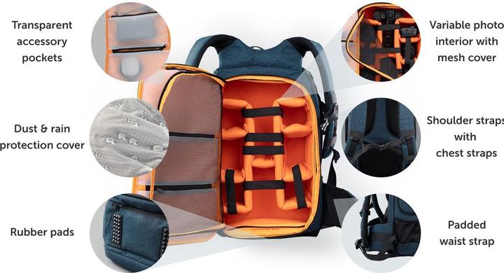 Immagine prodotto Dörr Praga Pro (Zaino per fotocamera, 20 l)