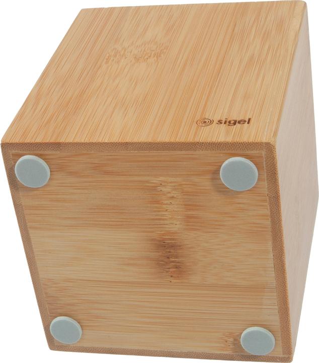 Actual product image Sigel Pencil Cup Eyestyle, bamboo nature, bamboo, 92x106x92 mm, 1 pc.