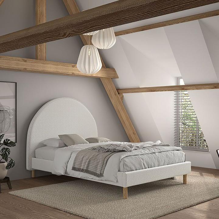 Immagine prodotto Vipack Moon Lit 140X200 Blanc Boucle (140 x 200 cm)