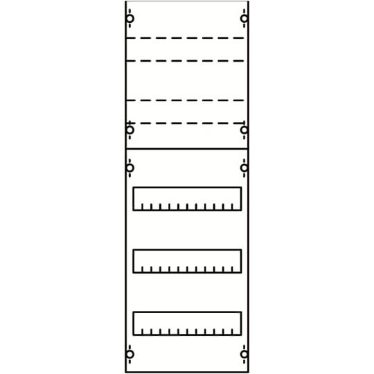 Striebel & John, Verteilerschrank Zubehör, STR 1V1KA Verteilerfeld H=800mm 1 Feld