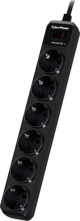 Cyberpower Essential 6 x Schuko Überspannungsschutz (6 x, CEE 7/3, 1.80 m)