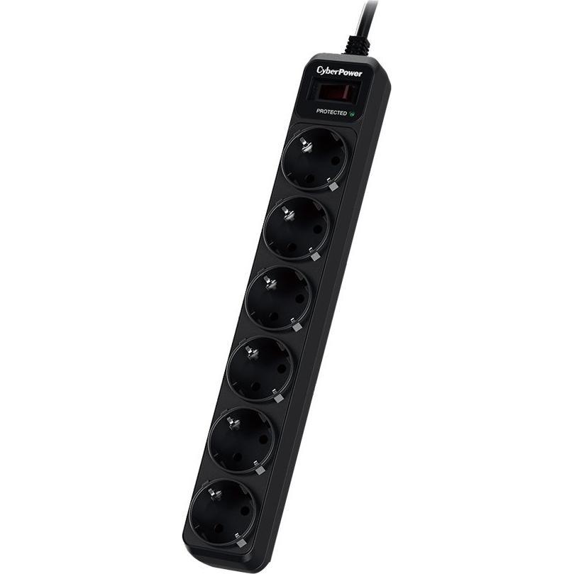 Cyberpower, Steckdosenleiste, Essential 6 x Schuko Überspannungsschutz (6 x, CEE 7/3, 1.80 m)