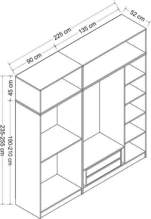 Immagine prodotto Hanah Home Kaley (225 x 52 x 255 cm)