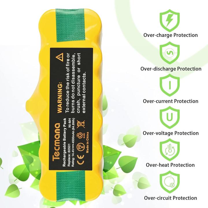 Immagine prodotto Tecmana Ersatzakku für iRobot Roomba Modelle 500 bis 800
