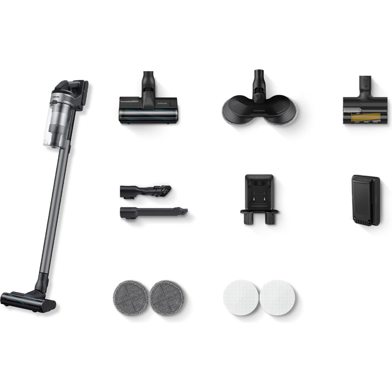 Samsung steelstofzuiger VS20B75ADR5WA, Staubsauger, Schwarz, Grau