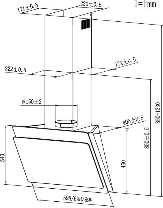Produktbild Candy CDG9CBP8B (Wandhaube)