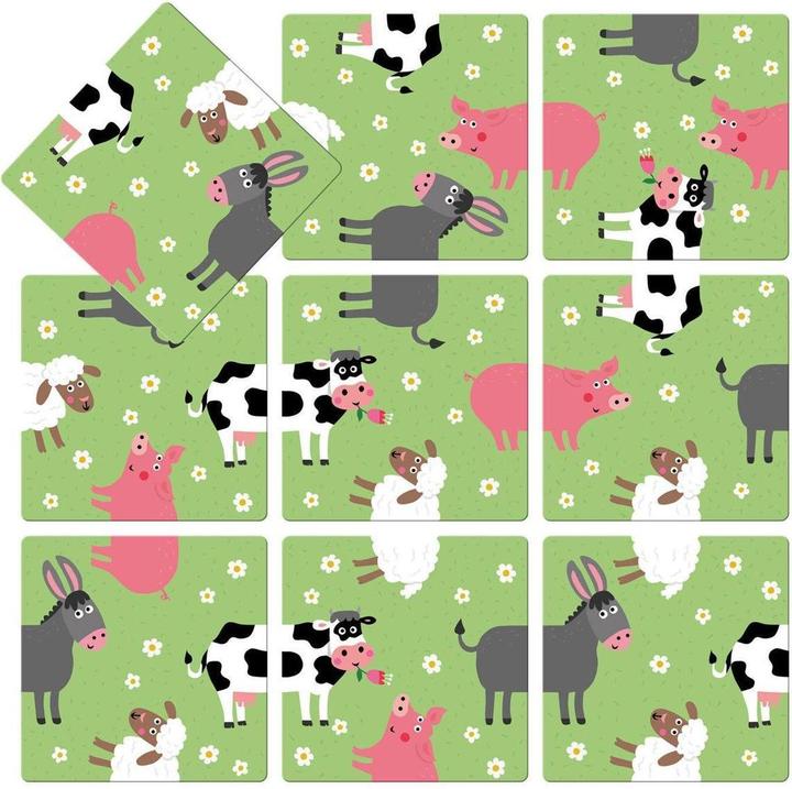 Actual product image Darn square - farm animals (German, 1 - 2 Players)