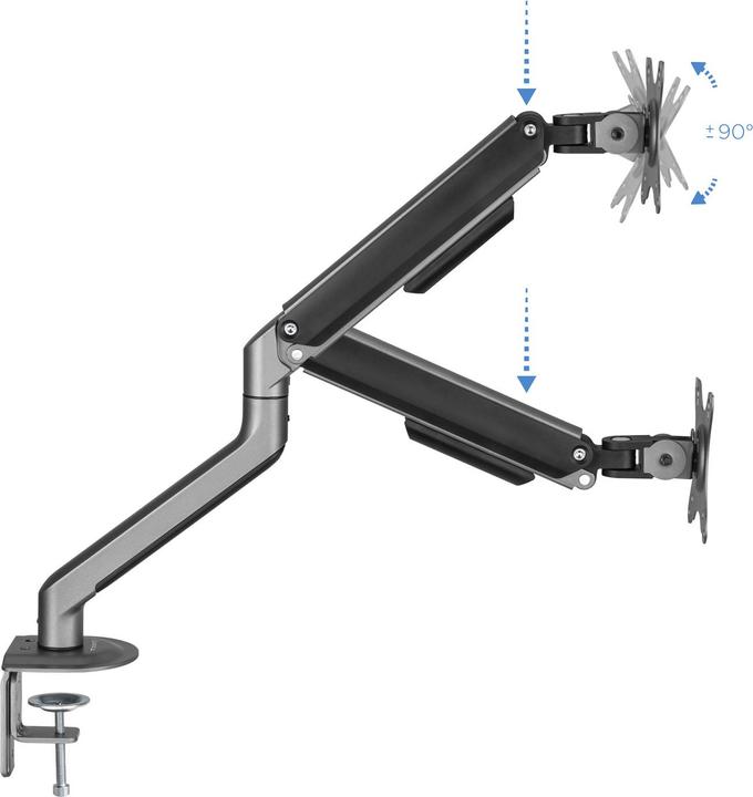 Produktbild Tooq Technology DB4032TNR-G Flachbildschirm-Tischhalterung 81,3 cm (32" ) Schwarz Tisch/Bank (Tisch, 32", 9 kg)