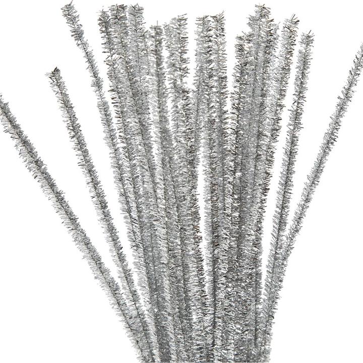 Image du produit Creativ Company Chenille Argent 30cm, 50pcs (0.30 m)
