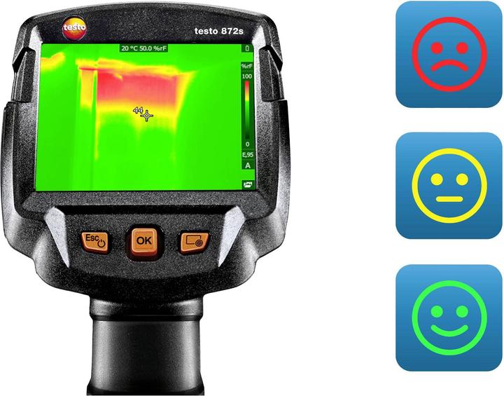 Image du produit Testo 872s Kit de diagnostic de construction Caméra thermique -30 à +650 °C 240 x 180 pixels 9 Hz