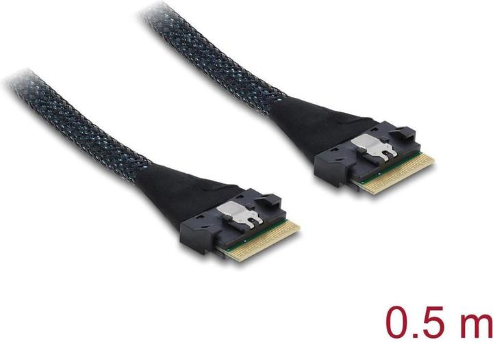 Produktbild Delock PCIe 4.0 Kabel Slim SAS SFF-8654 8i zu Slim SAS SFF-8654 8i 0,5 m (50 cm)