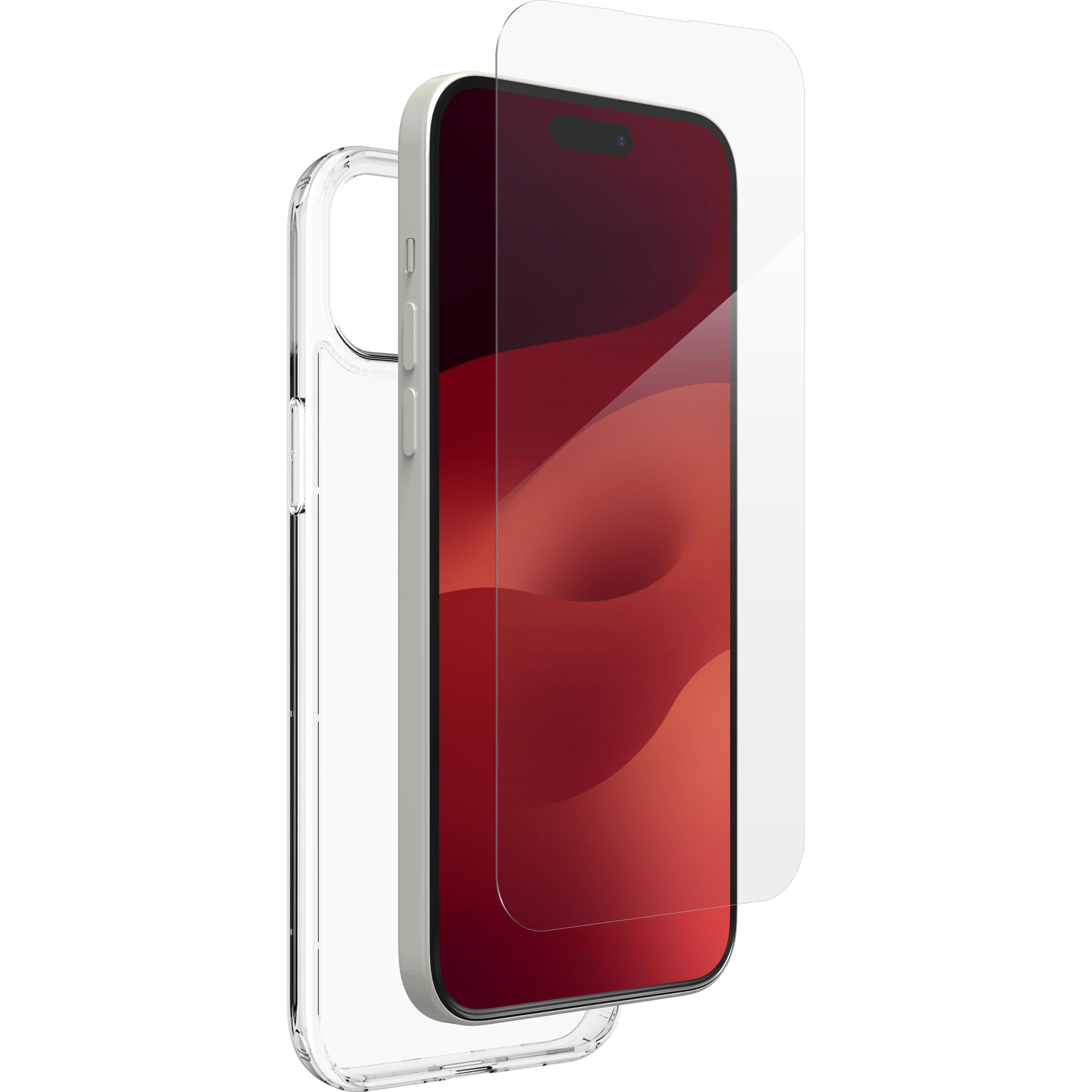 Zagg Invisibleshield Bndl Glass (1 Stück, Apple iPhone 15 Plus), Smartphone Schutzfolie, Transparent