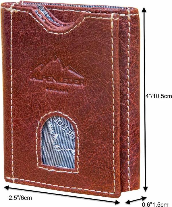 Actual product image Alpenleder Pocket wallet Brandy