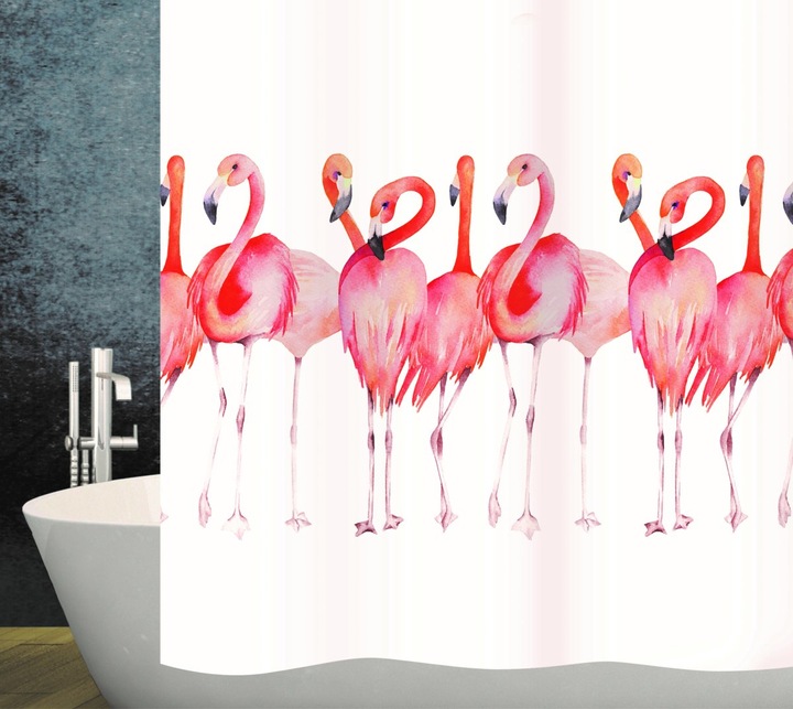 Image du produit Diaqua Rideau de douche textile Flammant (240 x 180 cm)