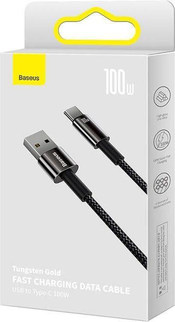 Actual product image Baseus USB A — USB C (2 m, USB 3.0, 100 W)