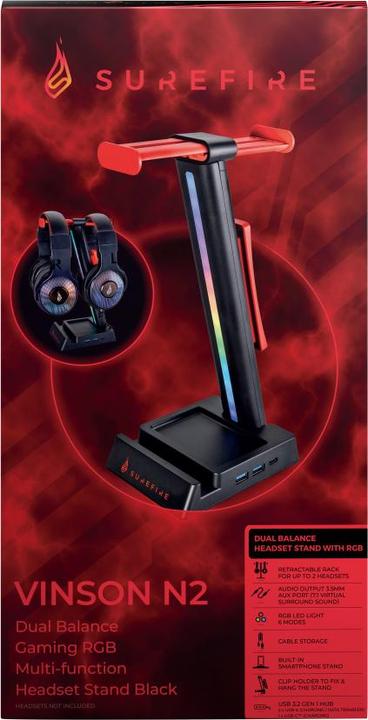 Produktbild SureFire Vinson N2 Headsetstandhub Blk