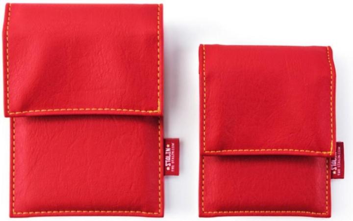 Image du produit Stalin PhoneBag en similicuir Small rouge avec coutures jaunes (Universel)
