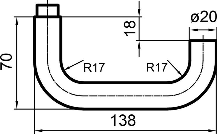 Actual product image Glutz Lever handle 5064 Oslo (Door handle)
