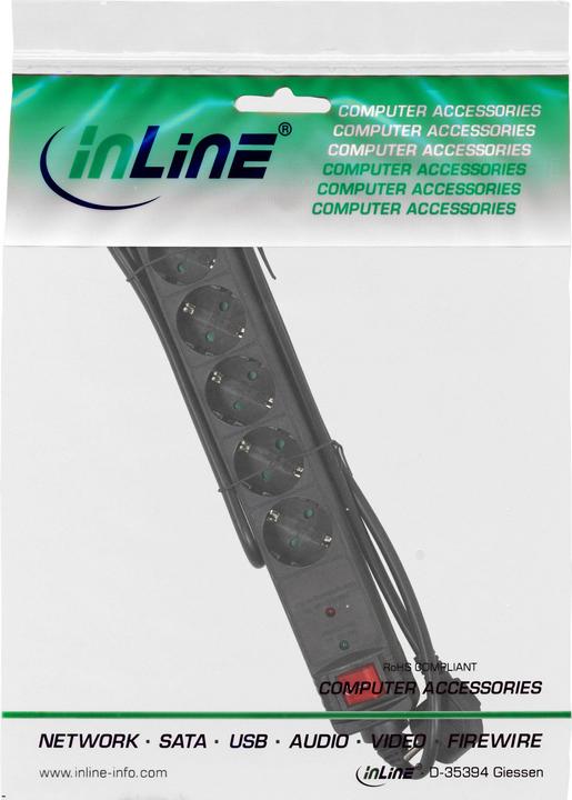 Actual product image InLine socket strip (6 x, CEE 7/3, 1.50 m)