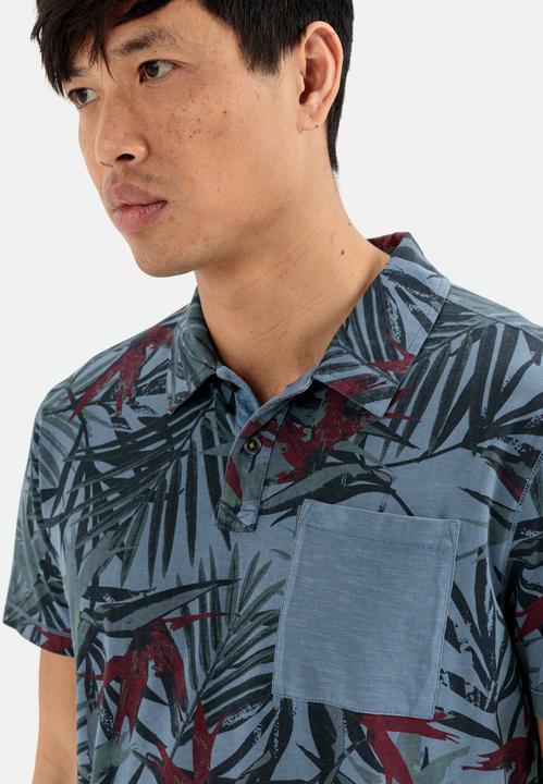 Produktbild Camel Active Kurzarm Poloshirt mit Allover Print (M)