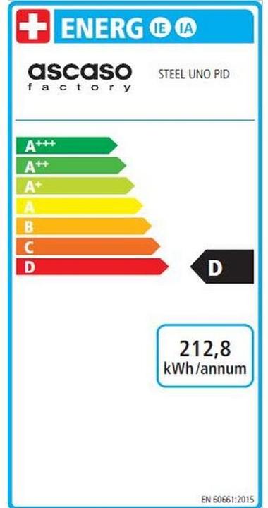 Energie-Label Ascaso Steel Uno PID