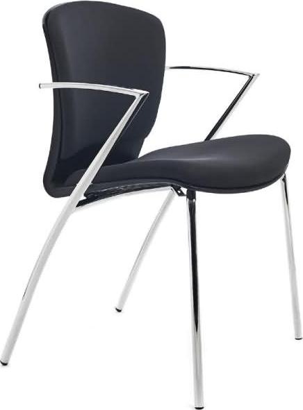Productafbeelding Rocada 2 bezoekersstoelen RD-966/4 zwart stof