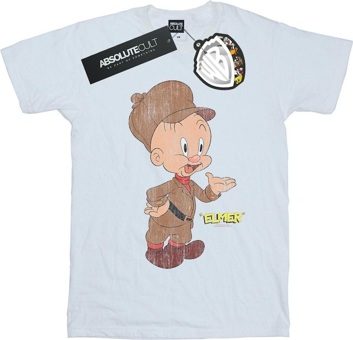 Actual product image Looney Tunes Mens Elmer Fudd Distressed T-Shirt (M)