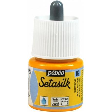 Pebeo, Künstlerfarbe + Bastelfarbe, Setasilk (Butterblume, 45 ml)