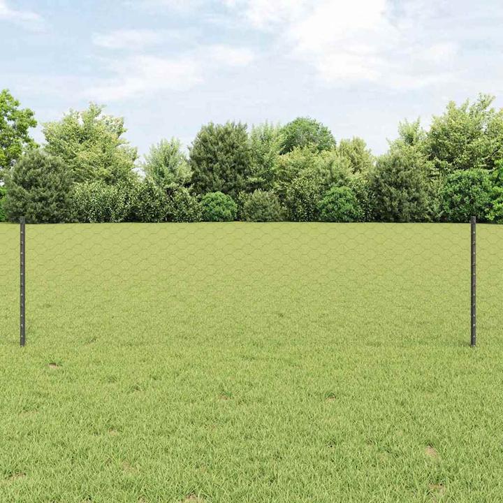 Produktbild vidaXL Grauer Gartenzaun