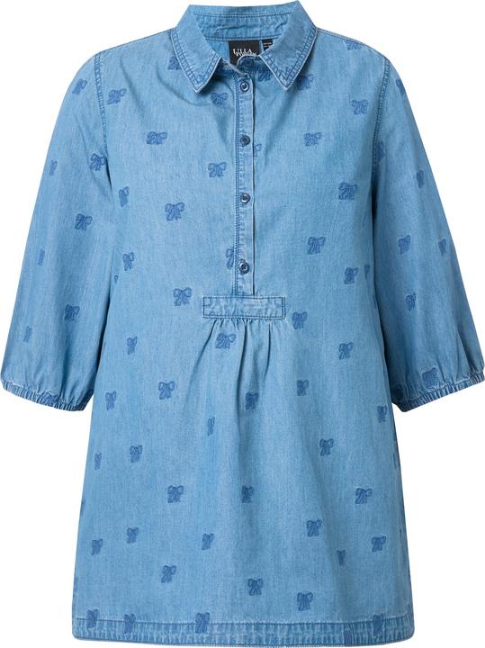 Immagine prodotto Ulla Popken Blusa con fiocchi ricamati, collo da camicia e maniche a 3/4 (46, 48)