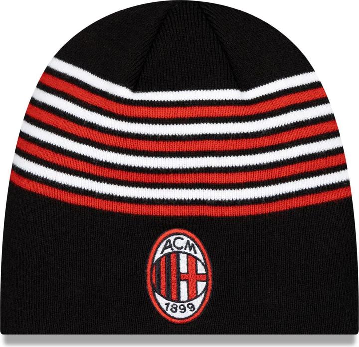 Actual product image New Era Bonnet d'hiver Skull Beanie - STRIPE AC MILAN noir