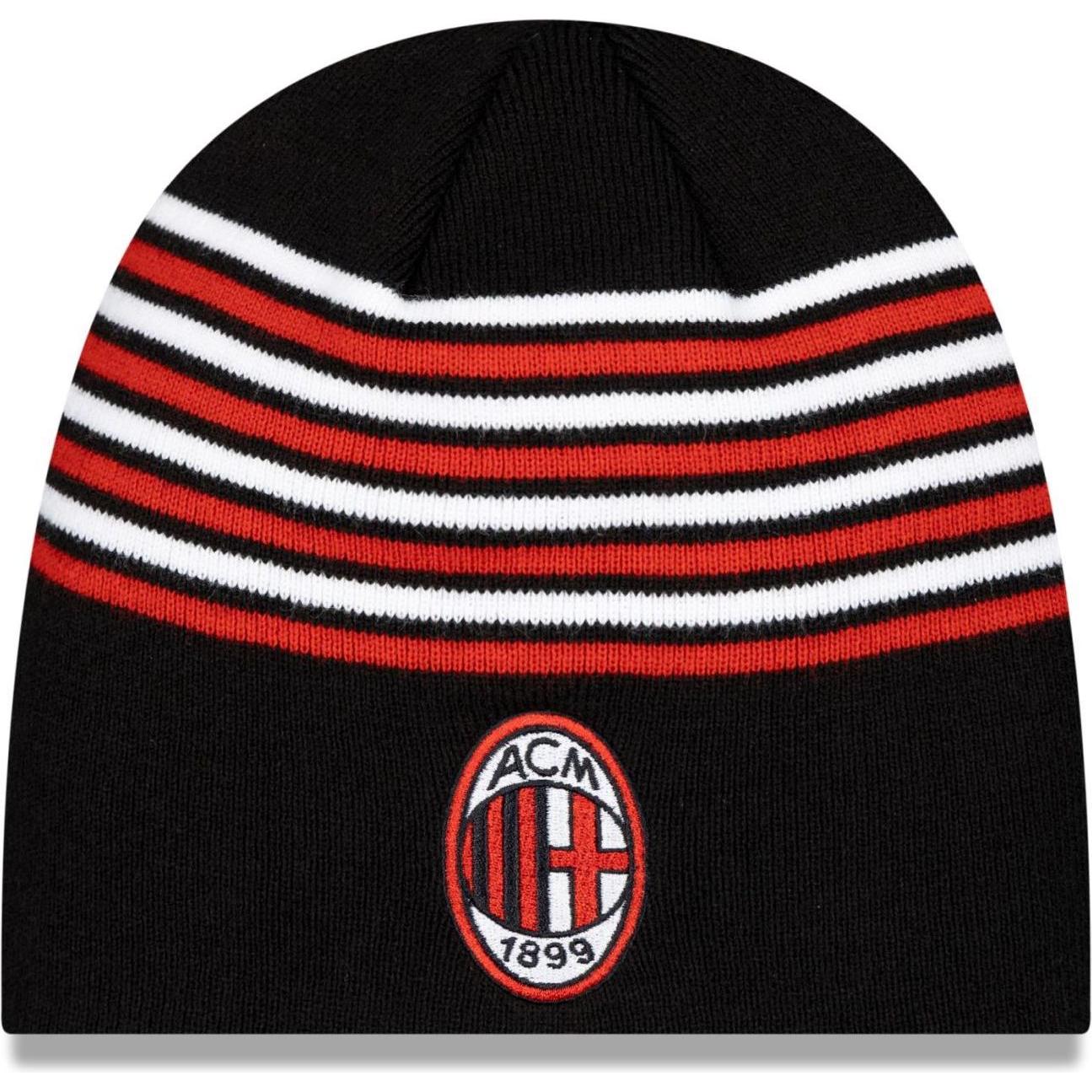 Thumbnail - New Era, Herren, Mütze, Wintermütze Skull Beanie - STRIPE AC MAILAND schwarz, Schwarz