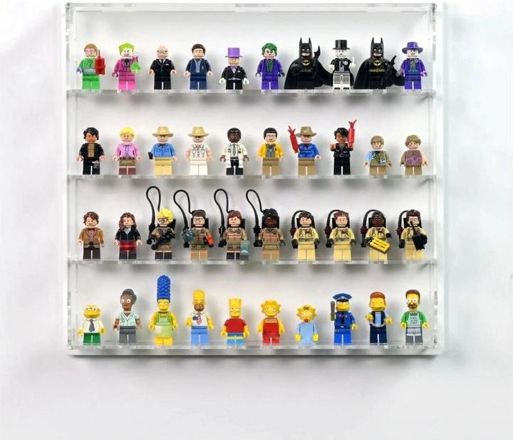 Image du produit iDisplayit Présentoir mural en acrylique pour 40 figurines LEGO® (avec fond blanc)