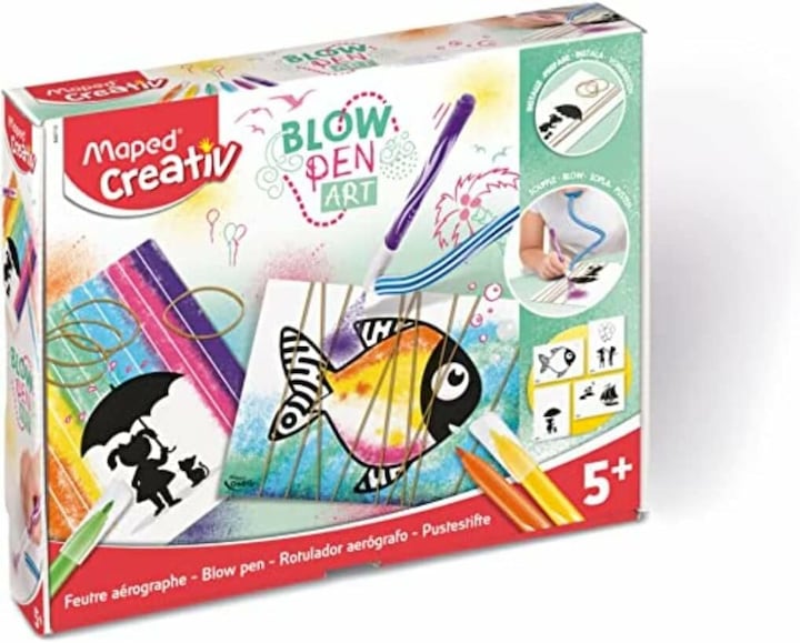 Actual product image Maped CREATIV 846710 Blow Pen String Art-with spraying and painting templates (Multicoloured, 1 x)