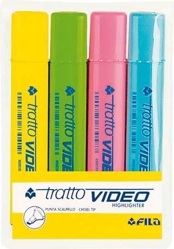 Actual product image Tratto Video permanent marker Blue, Green, Pink, Yellow 4 piece(s)