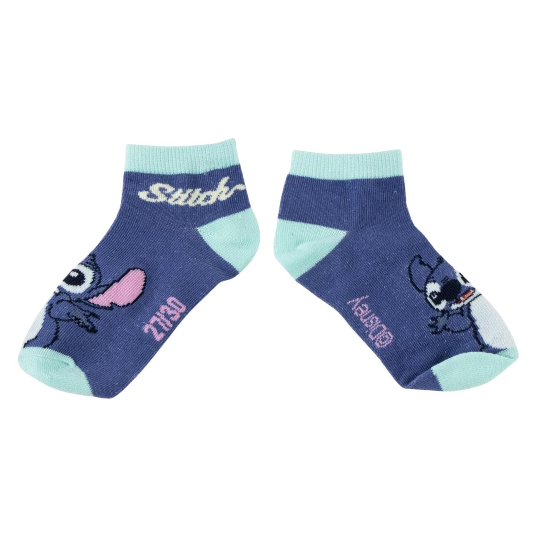 Disney, Unisex, Socken, Kurze Socken Im Set – Stitch, Mehrfarbig, (23 - 26)
