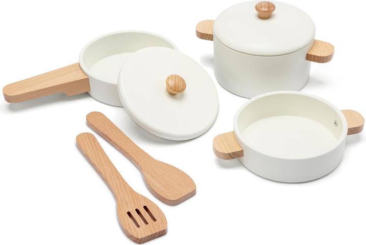 Immagine prodotto New Classic Toys Holzpfannen-Set weiss