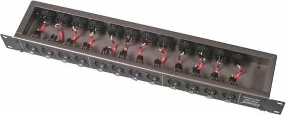 Actual product image Hosa PDR-369 Patch Bay 12-POINT DE-Normalised XLR3F To XLR3M (0.51 m, XLR)