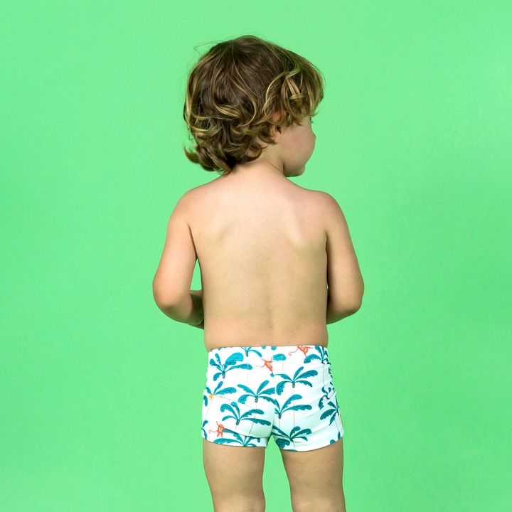 Produktbild Nabaiji Badehose Boxer Baby/Kinder - Affe weiss (74, 75 C)