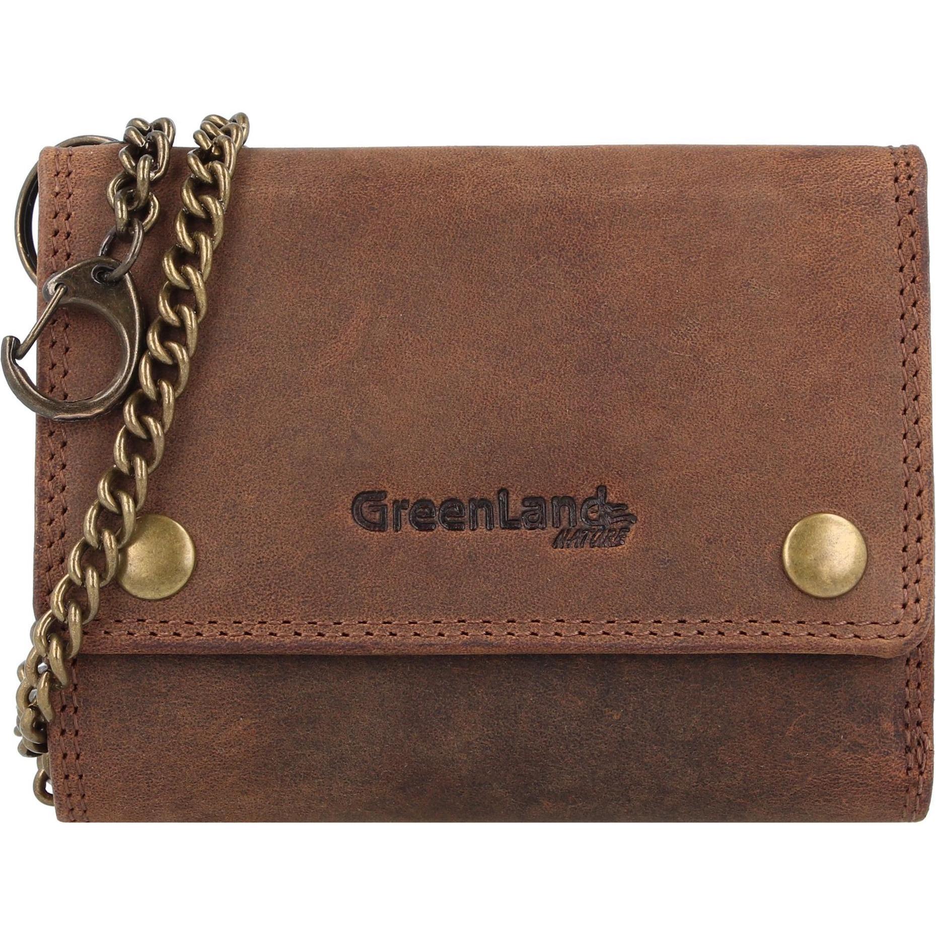 Greenland Nature, Herren, Portemonnaie, Montenegro Geldbörse RFID Leder 12,5 cm, Braun