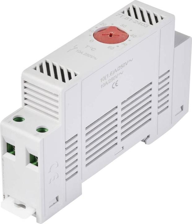Produktbild Tru Components Thermostat TC-7T.81-240NC 1 Öffner (L x B x H) 88.8 x 47.8 x 17. (Potentiometer)