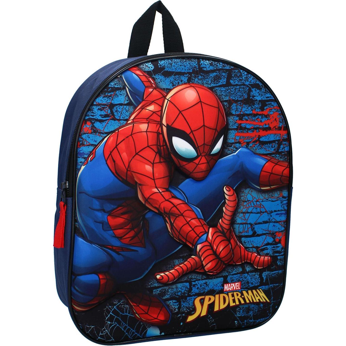 Vadobag, Kindergartentasche, Rucksack 3D-Spider-Man-Abenteuer erwartet Sie, Blau