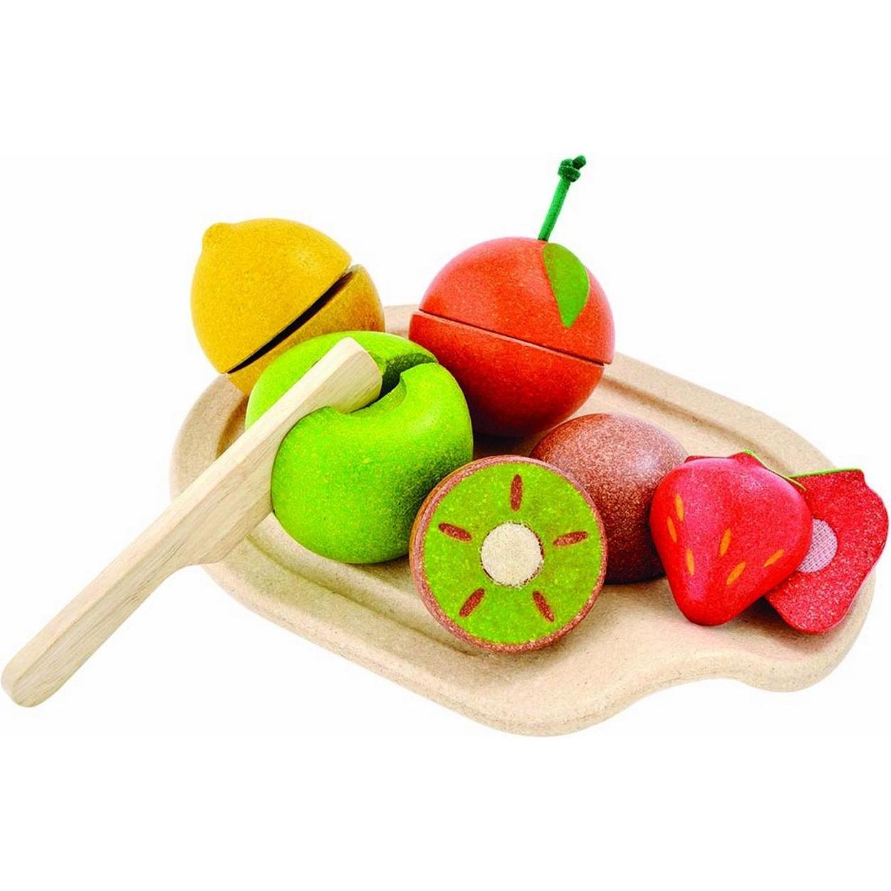 Plantoys Früchte-Set auf Schneidbrett