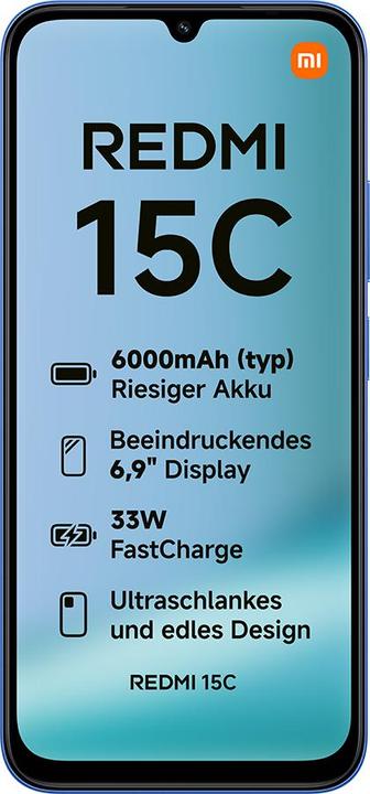 Produktbild Xiaomi Redmi 15C 4G (256 GB, Moonlight Blue, 6.90", Dual SIM, 4G)